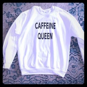 Women’s Boutique Crew Sweatshirt- Caffeine Queen-M